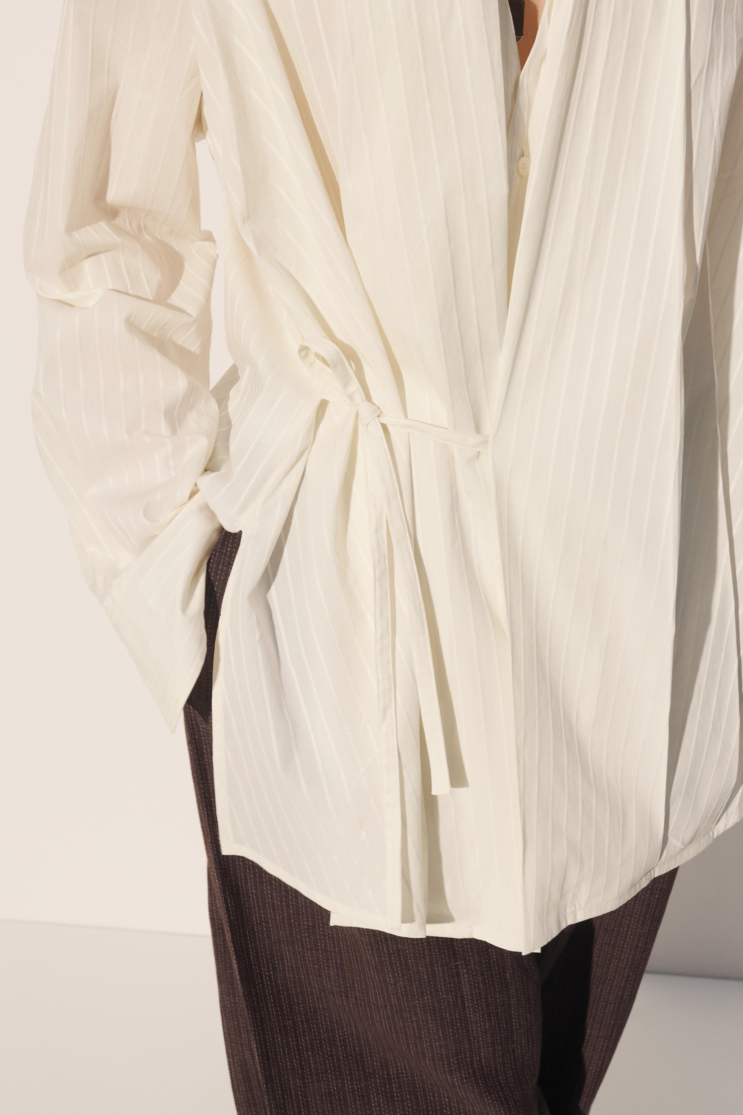 STRIPED JACQUARD KIMONO SHIRT